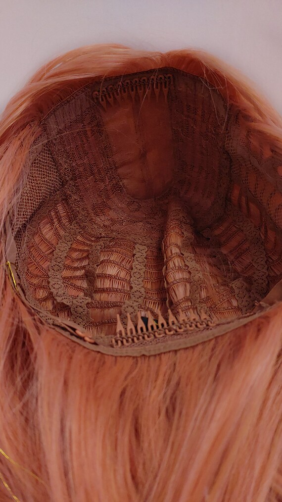 24.5 Inch Long Straight Peach Middle Skin Part Heat  display picture 1