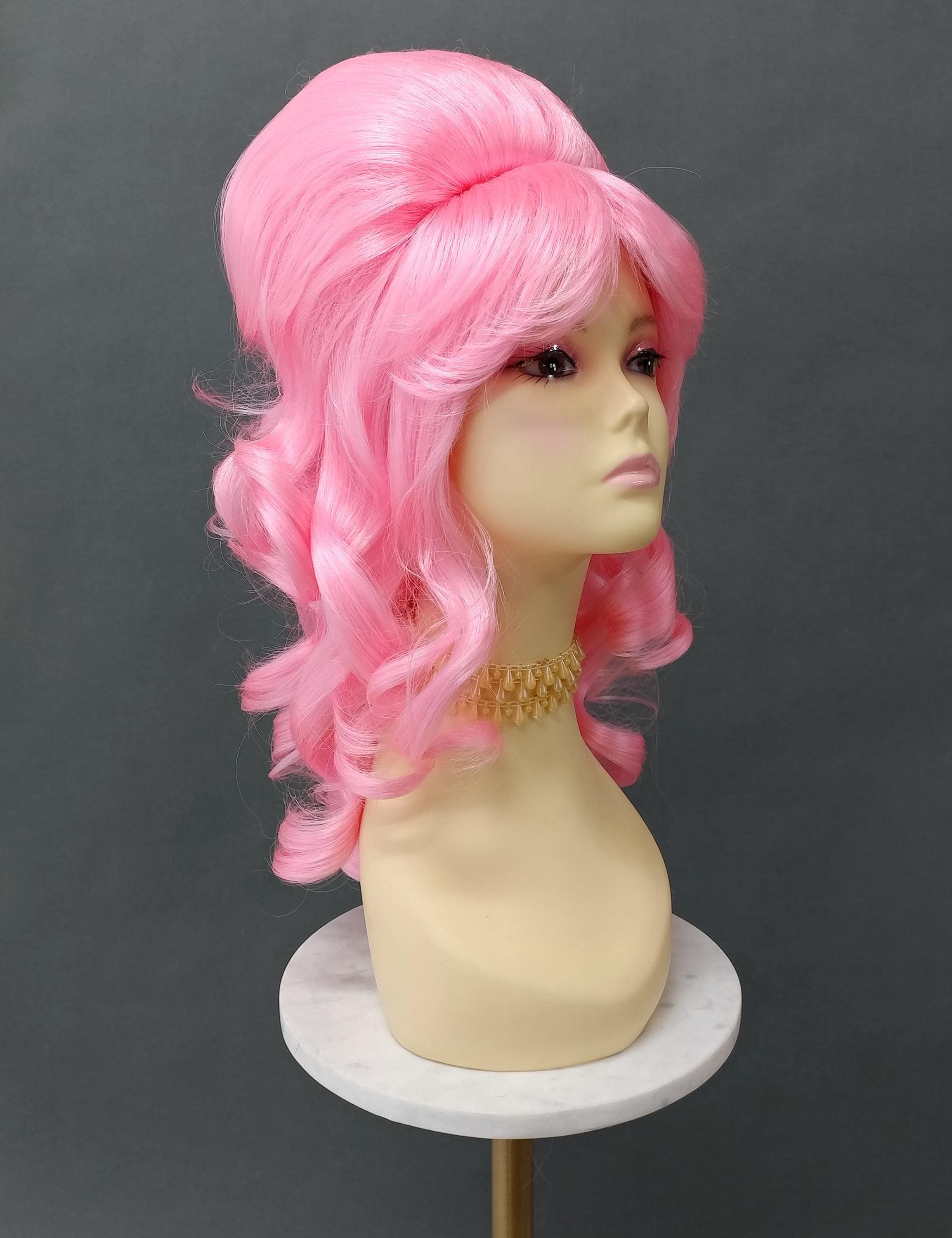 Light Pink Wavy Beehive Costume Wig [wvbeehive-lpink] - Etsy UK
