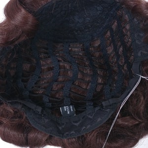 8 Inch Chestnut Brown Heat Resistant 1920s Style Finger Wave Vintage Retro Costume Wig [HTRosie-33] image 6