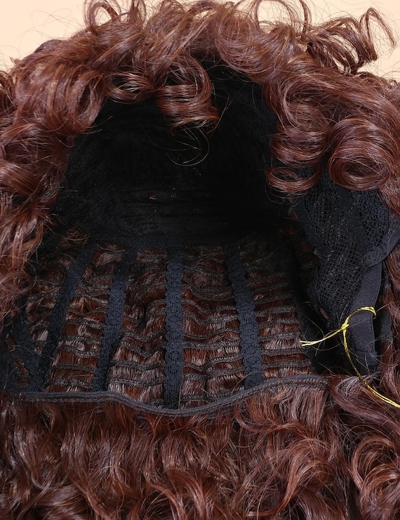 10 Inch Long Curly Dark Auburn With Light Auburn Highlights  display picture 1