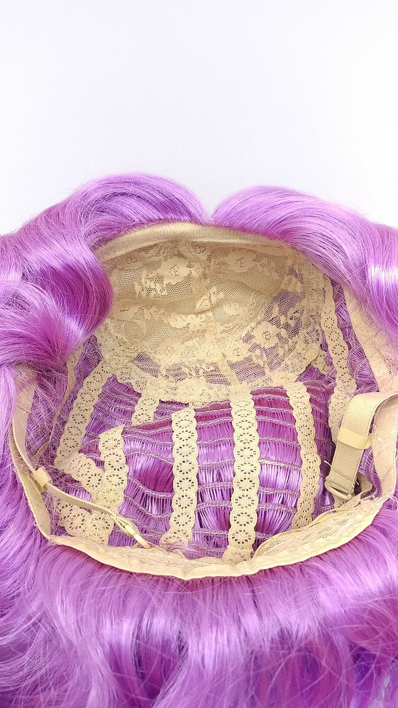 Unisex Purple Curly Colonial Costume Wig. 1700s Style Ringlets Wig. Judge Historical Costume Cosplay Wig 84-434B-Charles-Purple image 7