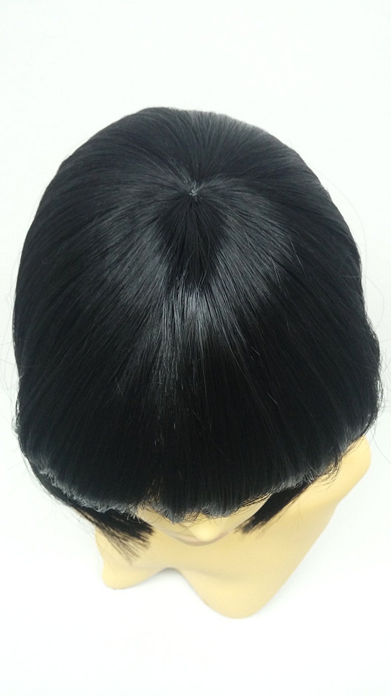 Black Short Bob Wig Straight With Bangs. Page Boy Wig. Etsy