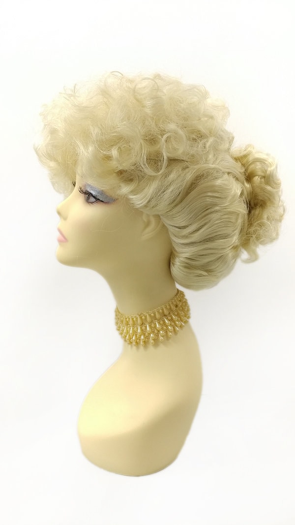 blonde wig updo