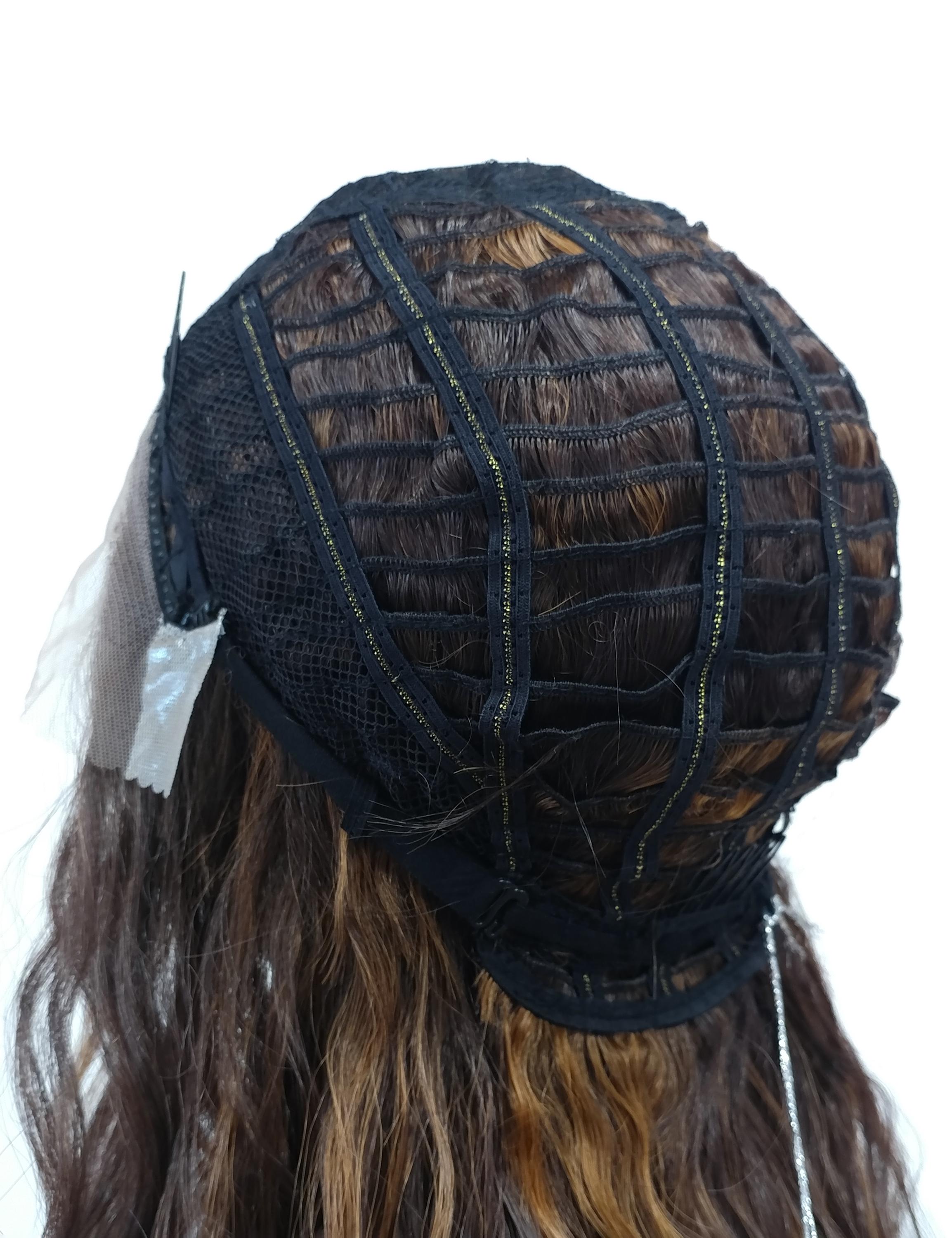 Lace Front Dark Brown & Copper Long Layered Deep Beach Waves 