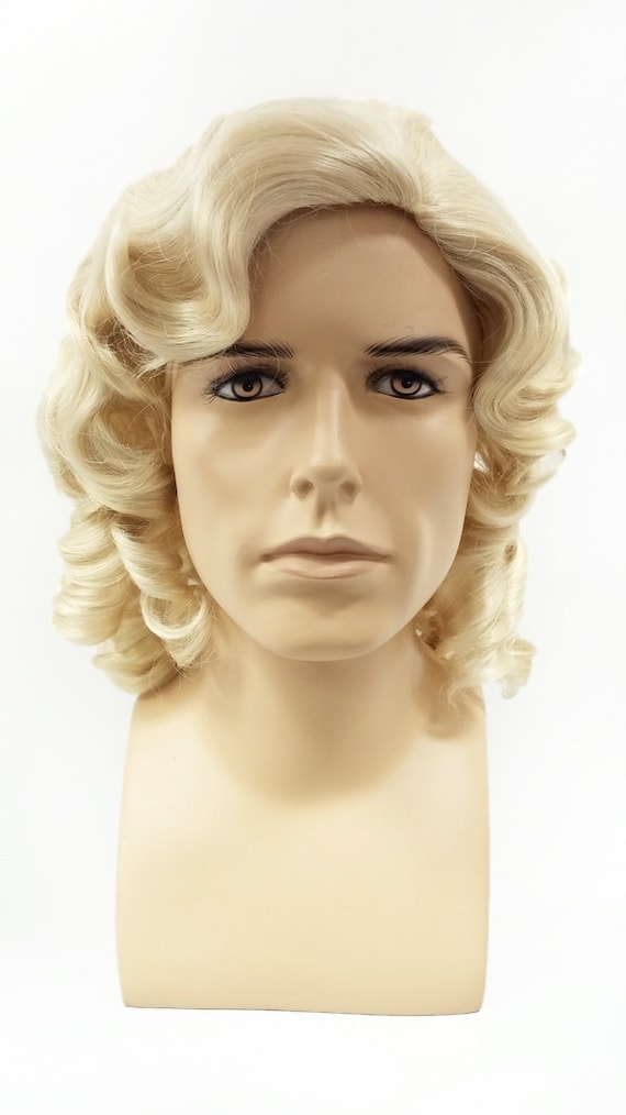 Colonial Curly Wig Light Blonde Ringlets 18th Century Judge  display picture 3
