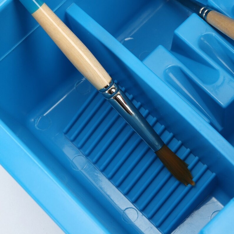 Artist Brush Basin Multifunction Paint Brush Tub With Brush Etsy