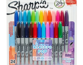 24-Pack Electro-Pop Sharpie Fine Point Permanent Markers