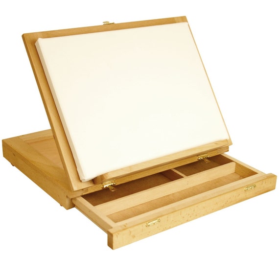 Beechwood Table Easel- Adjustable with Palette and Storage- 7 Elements