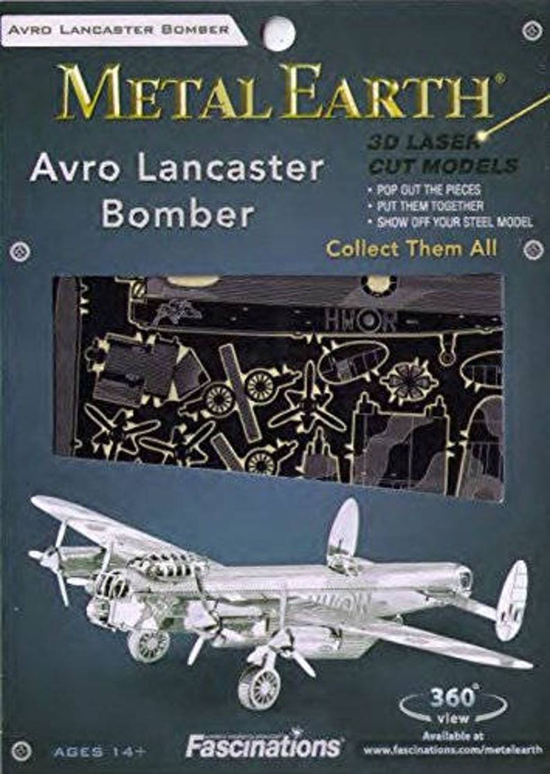 Metal Earth Avro Lancaster Bomber Place 3D Metal Model kit/Fascinations Inc 
