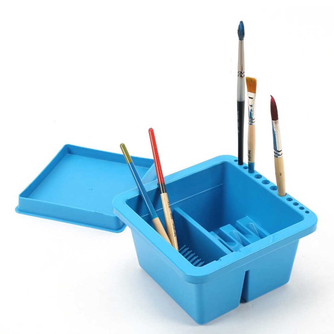 Artist Brush Basin Multifunction Paint Brush Tub With Brush Etsy