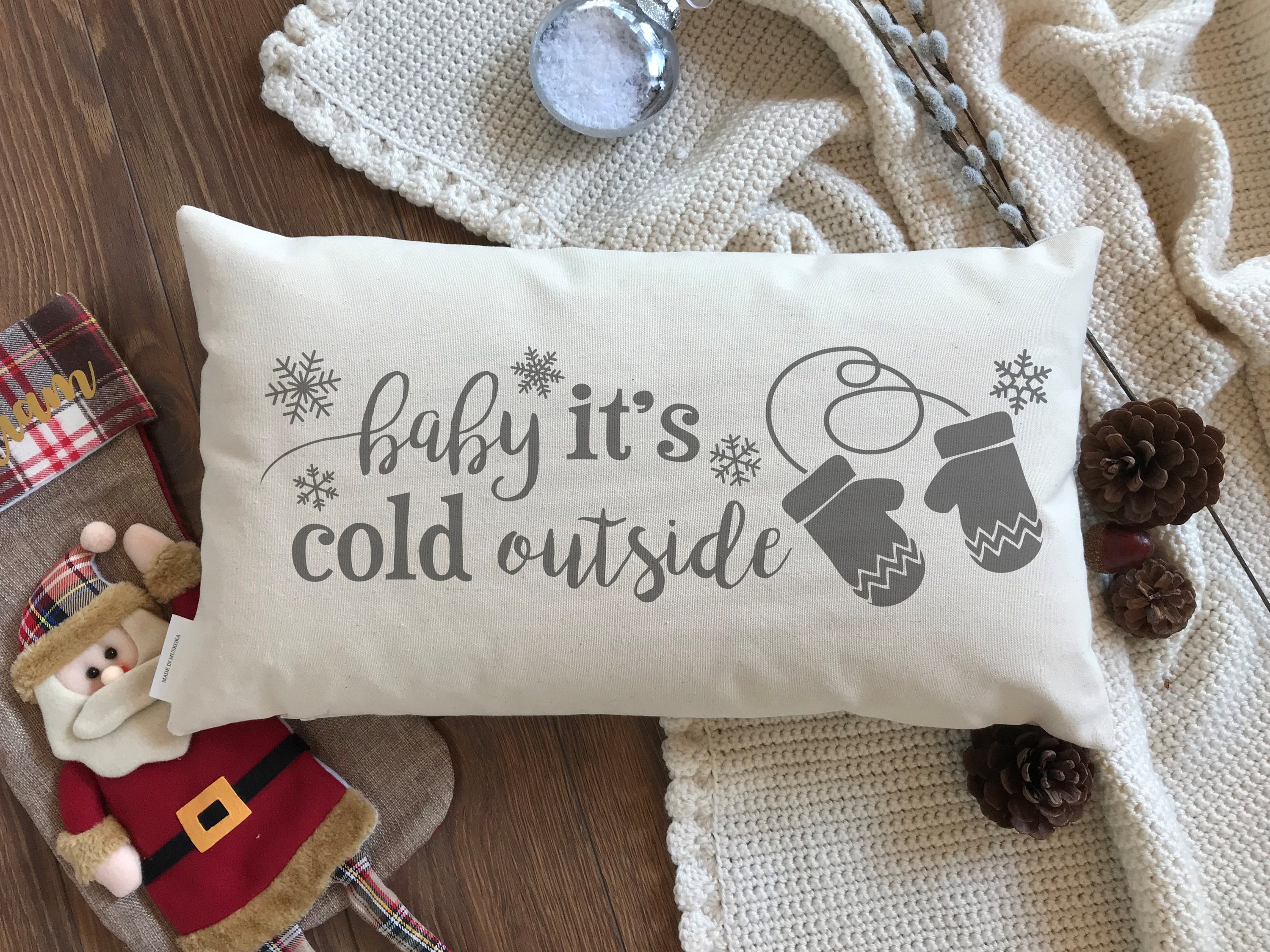 Baby It's Cold Outside Pillow Cover Christmas Pillow Etsy UK