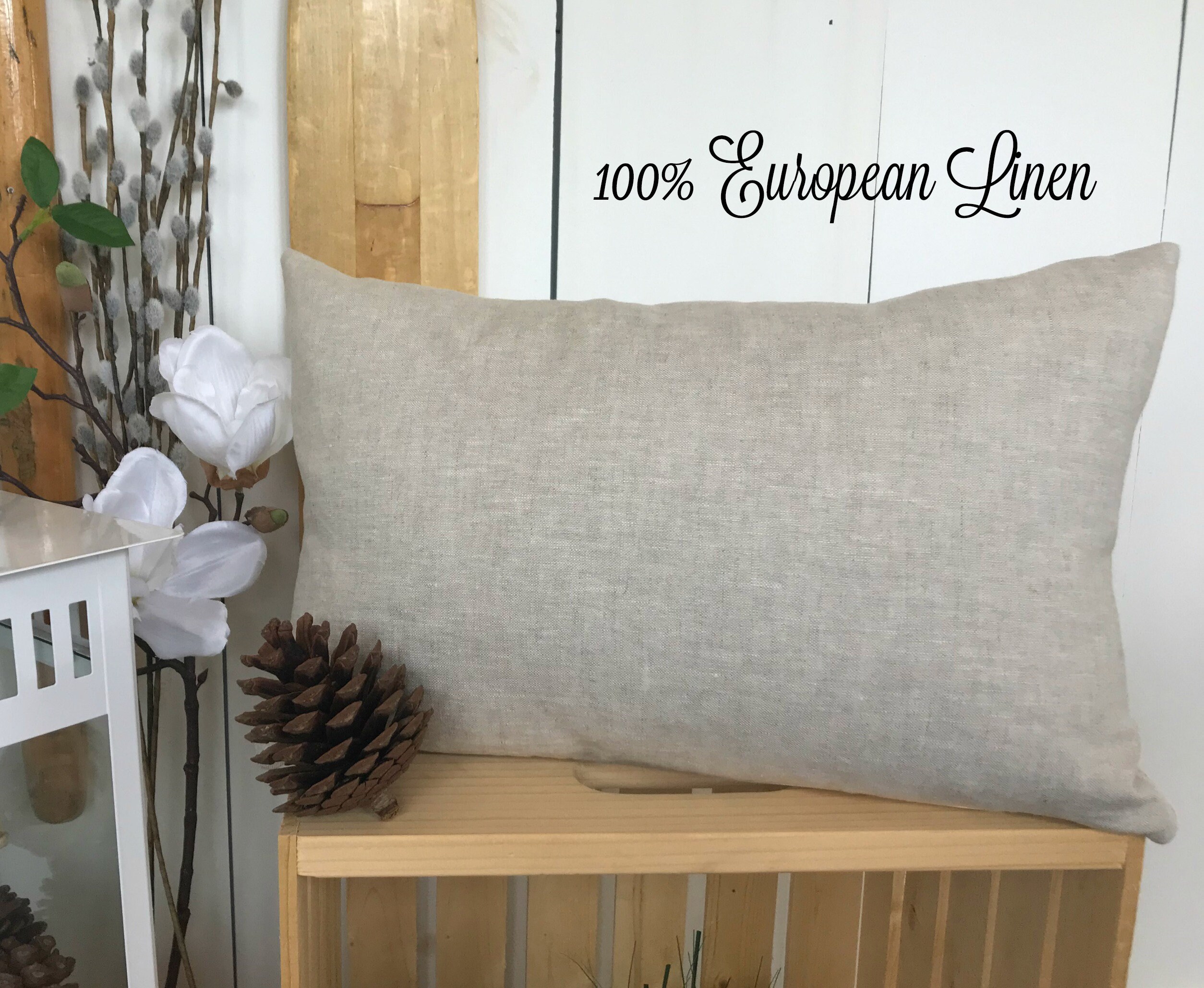 Deer Antler Pillow Linen Pillow Cover Cotton Canvas Pillow
