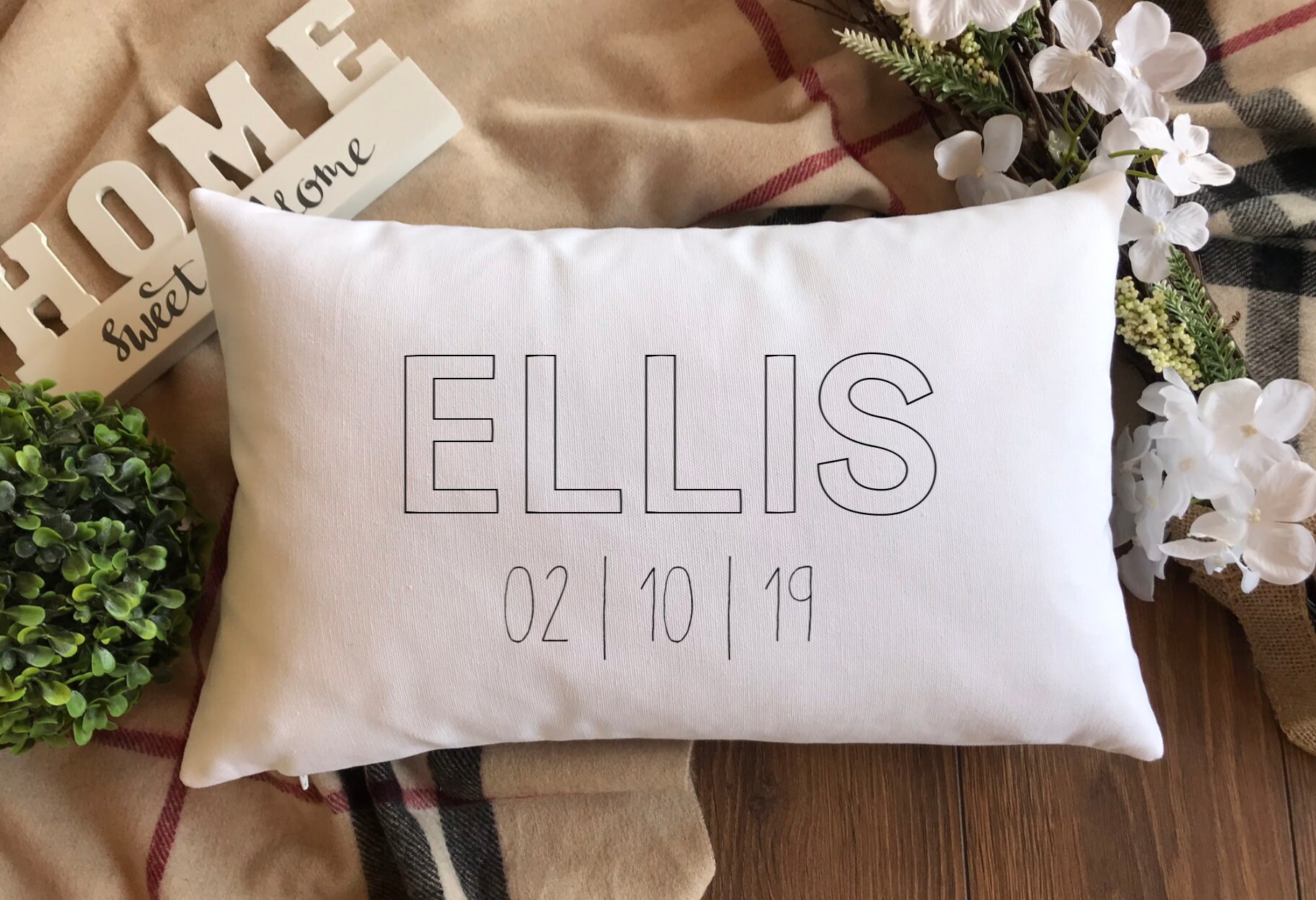 Last Name Pillow Cover Personalized Pillow With Last Name