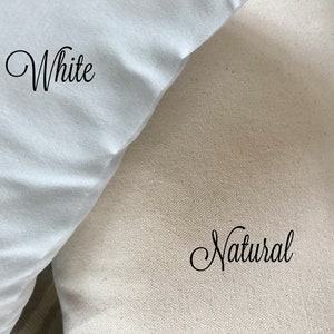 Personalized Linen or Cotton Canvas Pillow Cover. Wedding Gift Pillow. Baby Gift. Custom Pillow Cover. Personalized Gift. Zipper enclosure image 2