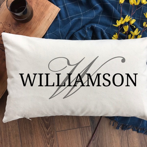Family Name Pillow Cover | Last Name Throw Pillow |  Anniversary Gift with Custom Name | Personalized Name Pillow