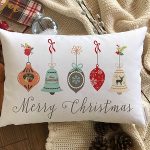 Christmas Ornament Pillow Cover | Christmas Tree Pillow Cover | Christmas Pillow Covers | Multiple Sizes | Holiday Decor | Merry Christmas