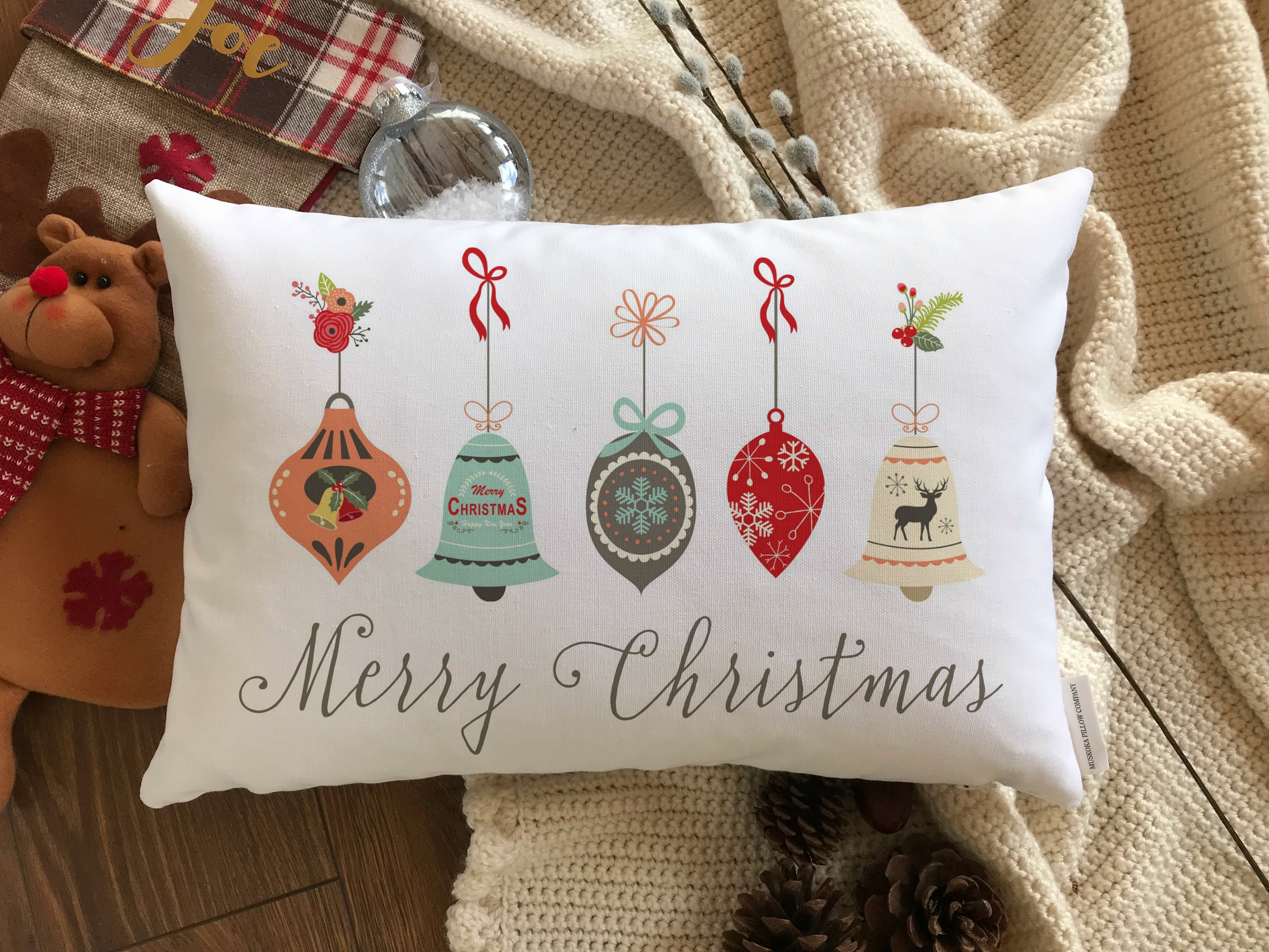 Watercolor Christmas Truck with Fresh Trees-Pillow Cover – Ivy