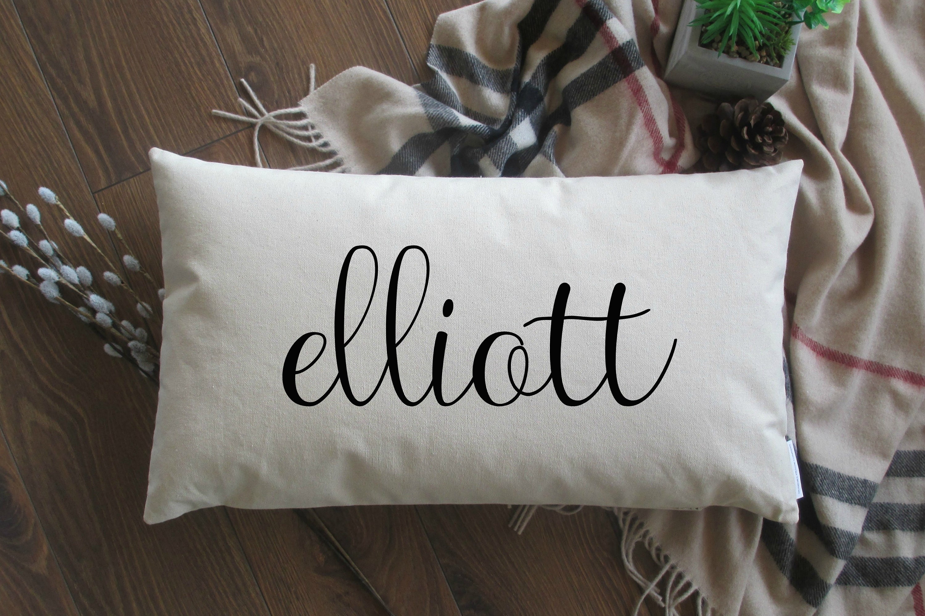 Last Name Pillow Cover Personalized Pillow With Last Name