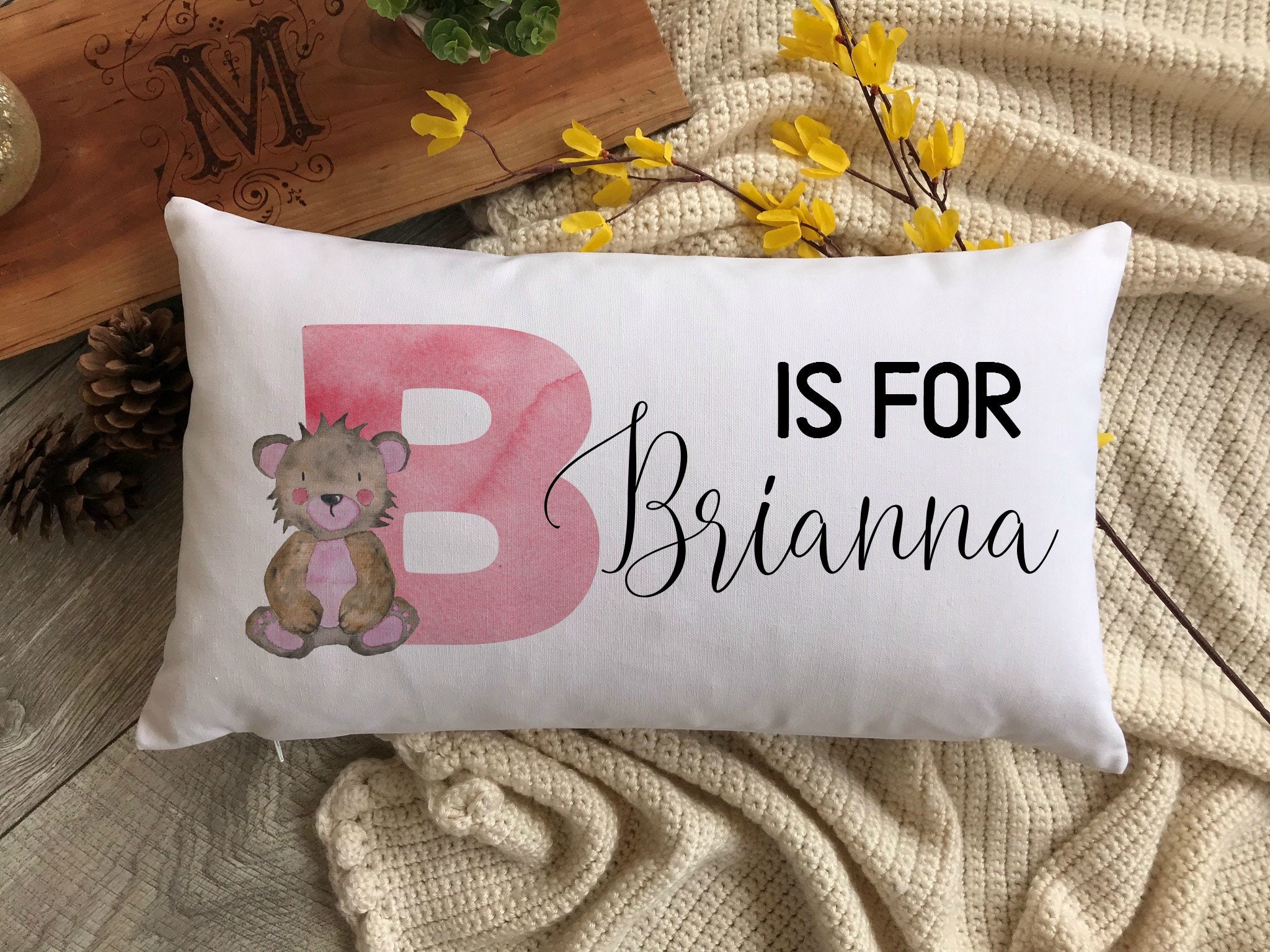 baby name cushion
