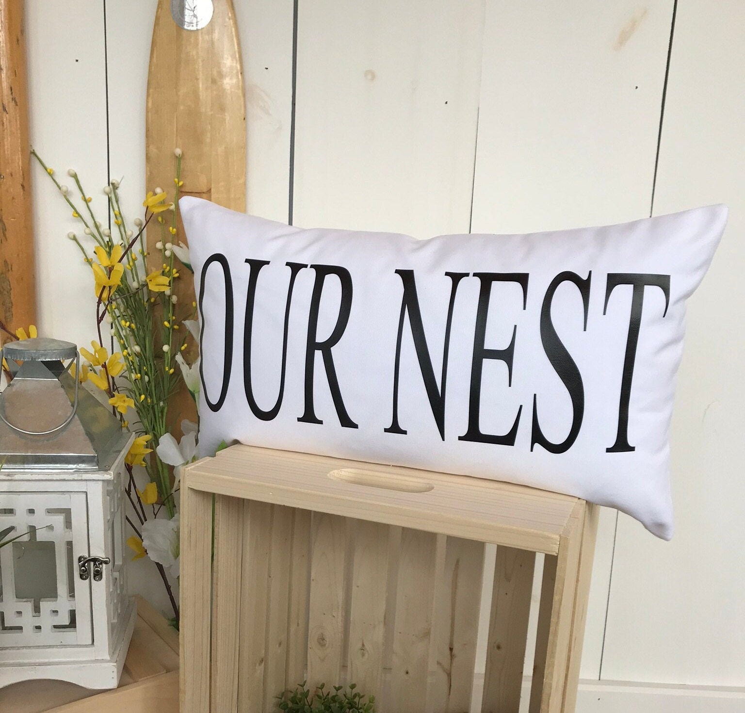 Our Nest Pillow Cover Saying Pillows Quote Pillows