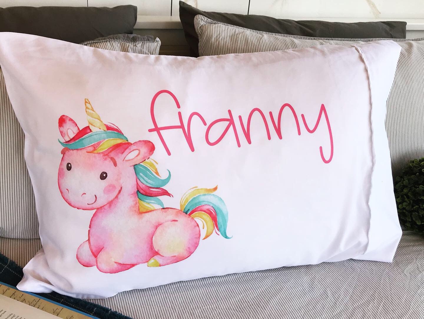 Custom Name Pillow Children's Pillow Cover Bed Pillow Etsy