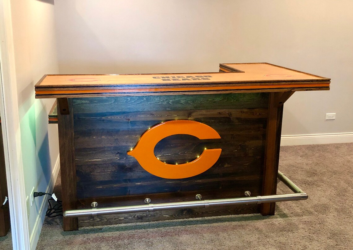 Chicago Bears bar Etsy