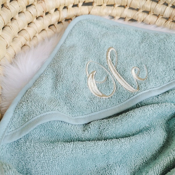 Hooded towel with name | Bath towel for children | Children's towel large | Embroidered baby towel | individual gift for children