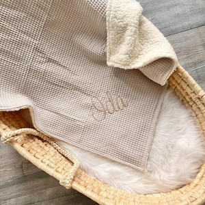 Cuddly blanket with name | Teddy fur | Birth blanket | Winter blanket | Gift for birth | Cotton | personalized | Sofa blanket