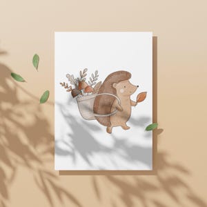 Tarjeta con erizo | Tarjeta de felicitación | Postal | al nacimiento | Invitación | para tu cumpleaños | dulce tarjeta