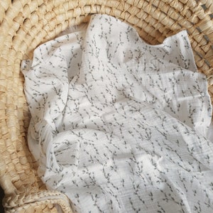 Coperta per neonati in mussola | Coperta estiva | Panno di mussola | Coperta | Regalo di nascita | fatto a mano
