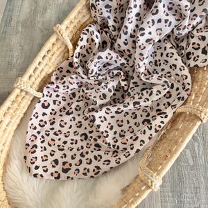 Muslin cloth with leopard print | Cotton | Birth blanket | Summer blanket | Muslin baby blanket | Cuddly blanket | Gift for birth