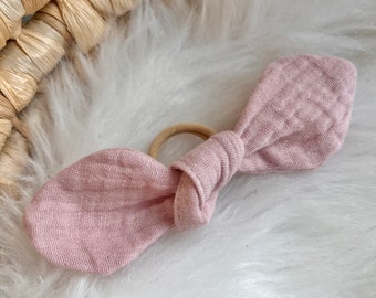 Haarschleife Musselin | aus Bio-Baumwolle | Kleinigkeitenliebe | kleines Geschenk für Freundin | Mitbringsel für Kinder