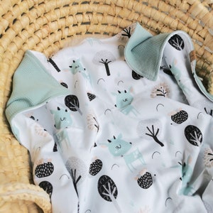 Baby blanket | Birth blanket | Cuddly blanket | Fawn | soft | neutral | eco | natural | gift for birth | 100% cotton