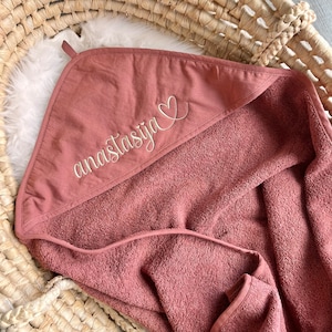 Hooded towel with name | Bath towel for children | Large children&#39;s towel | Embroidered baby towel | Individual gift for children