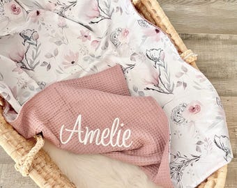 Personalized baby blanket with name | Cuddly blanket with name | Gifts for birth | Christening | Personalized Christmas gift for children