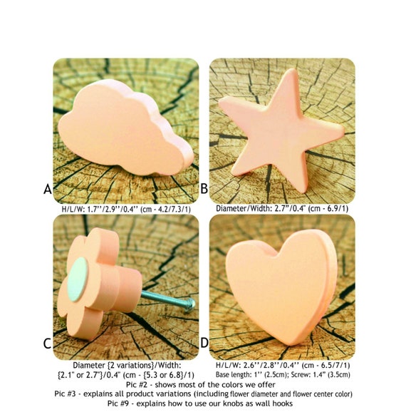 Decorative drawer knobs Wardrobe knobs Girls Cabinet door pulls Green heart knobs Childrens handles Heart decor Nursery dresser handles