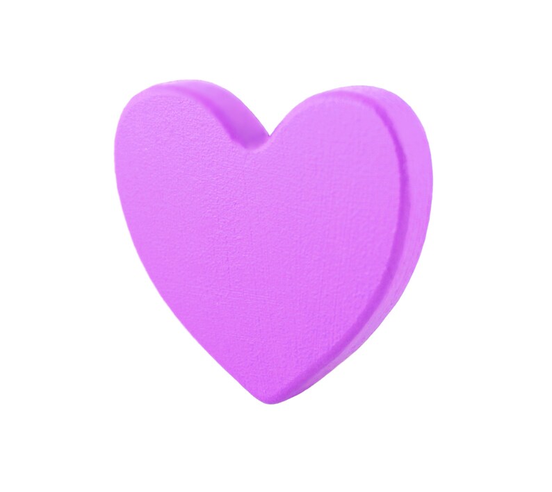 Kids Drawer Pulls Kids Dresser Knobs Heart Purple Knobs Etsy