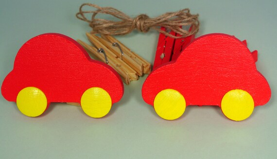 red and yellow childrens car