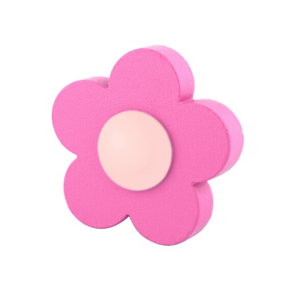 Decorative Door Knobs Kids Dresser Knobs Pink Flower Knobs Etsy