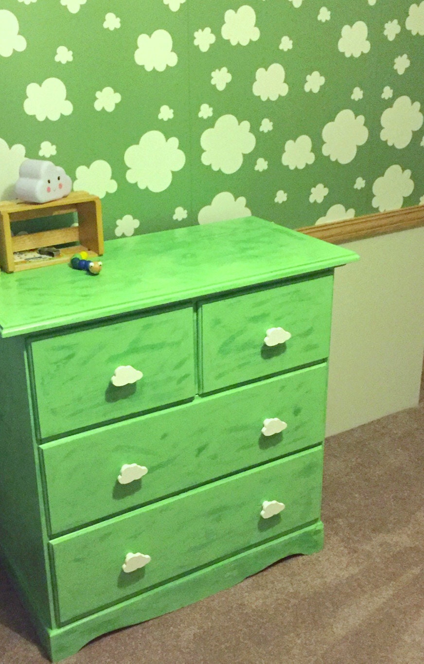 Kids Dresser Knobs Nursery Drawer Handles White Cloud Knobs Etsy UK