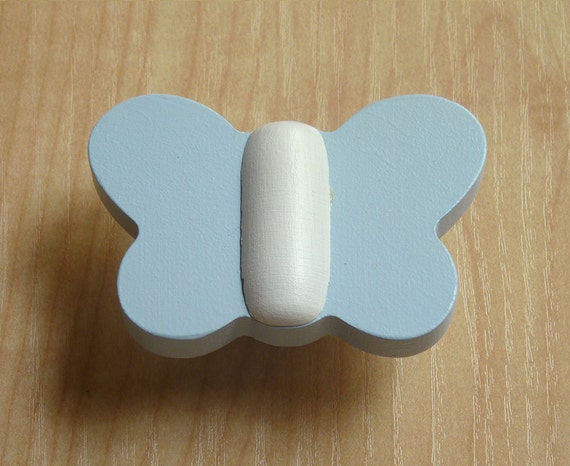 Children Door Knobs Decorative Drawer Pulls Blue Butterfly Knobs Girls Dresser Drawer Handles Butterfly Room Decor Blue Playhouse Decor
