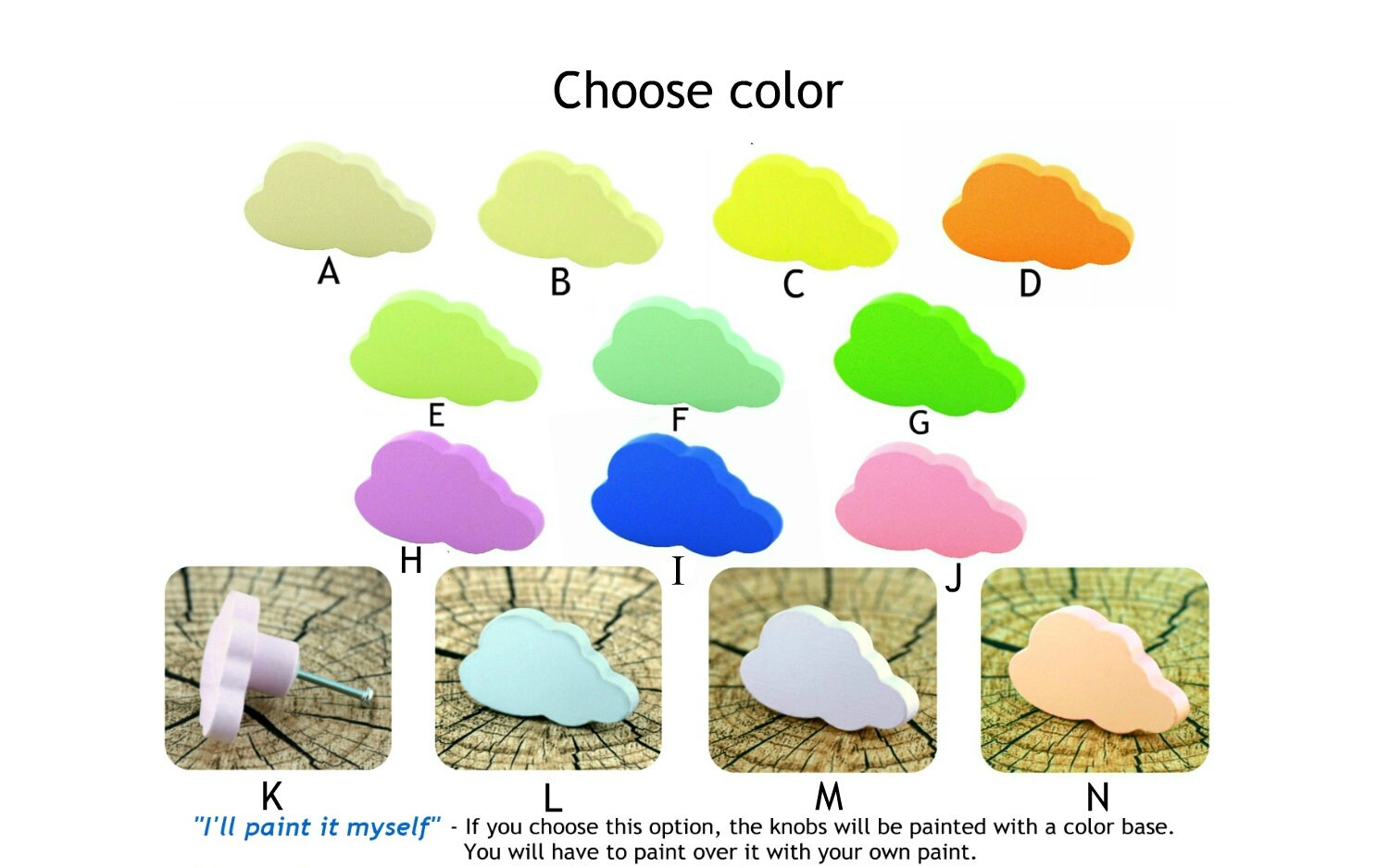 Nursery Dresser Knobs Light Blue Decorative Drawer Knobs Etsy