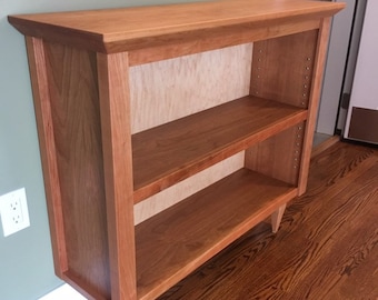 Solid Cherry Bookcase with Tapered Legs