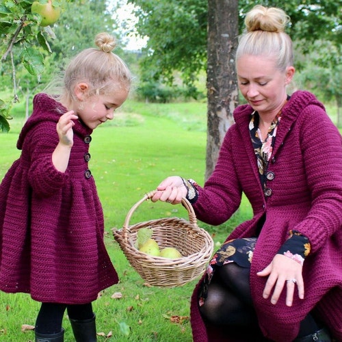 CROCHET PATTERN Pdfmama & Me Magdalena Jacket// Crochet Coat Etsy