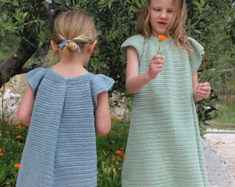 Crochet Baby Dress Pattern, Cotton Summer Dress (PDF)