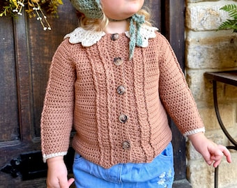 CROCHET PATTERN PDF- Henrietta Crochet Cardigan Pattern