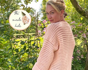 Crochet Cardigan Pattern: Mama Sweet Cecilia Oversized Sweater (PDF Pattern)