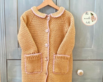 CROCHET PATTERN PDF-The Wendy Coat//Crochet Jacket//Crochet Sweater Pattern// Crochet Coat Pattern//Crochet Jumper Pattern
