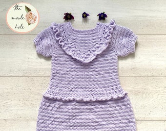 Crochet Sweater Dress Pattern: Baby & Toddler Sizes (PDF)