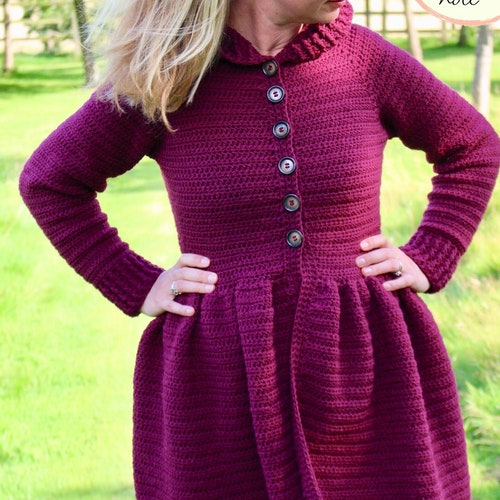 CROCHET PATTERN Pdfmagdalena Jacket//crochet Coat Etsy